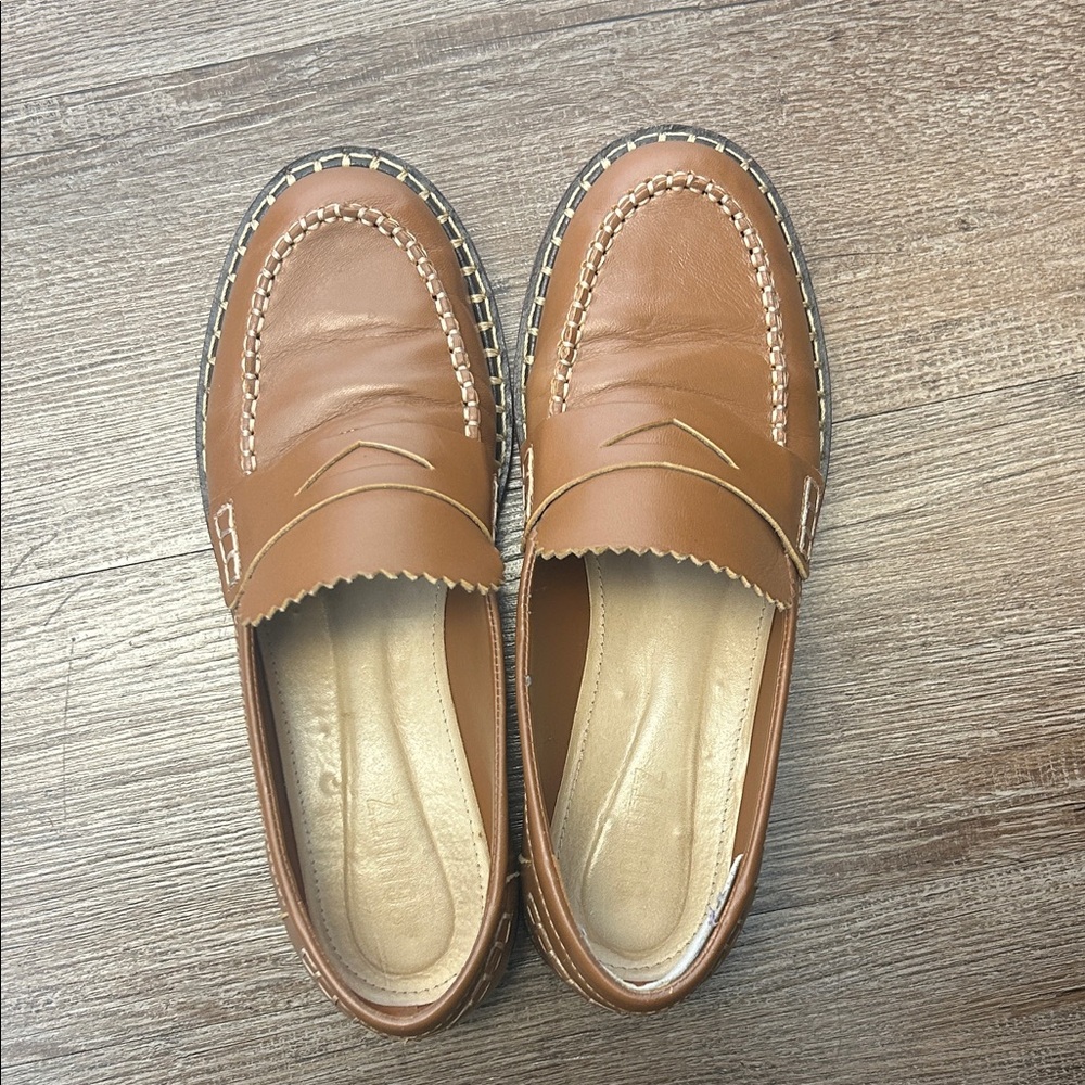 Schultz Tan Leather Loafers
